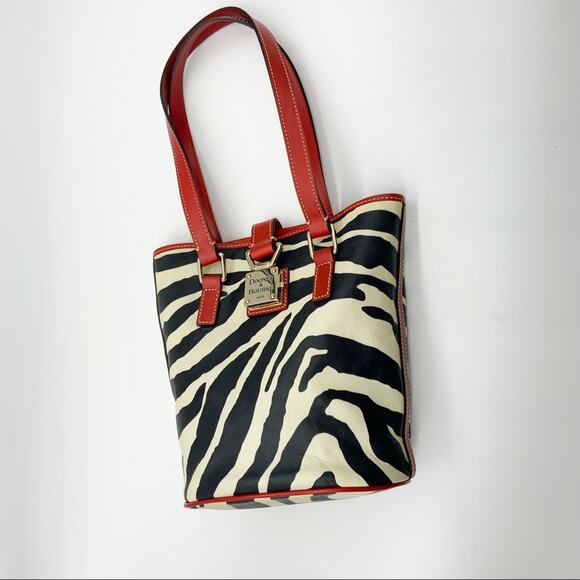 NWT Dooney & Bourke Logo Lock Zebra Print Shoulder Bucket Bag - Picture 8 of 15